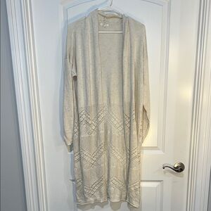 Maurices 0 Beige Long Open front long sleeve Cardigan